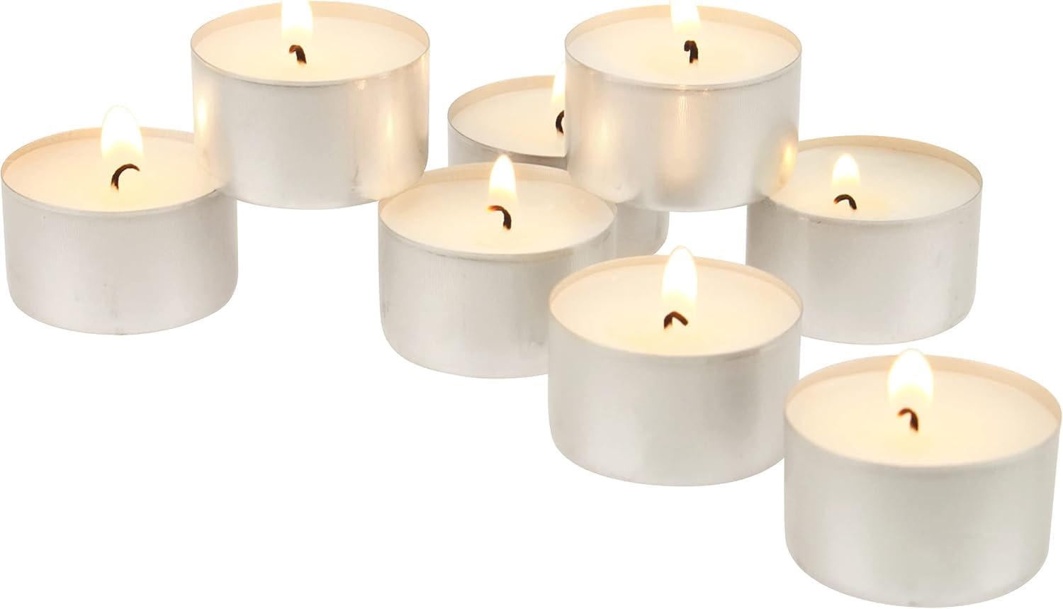 Stonebriar Tea Light Candles — 8 Hour Burn Time, Unscented Long-Lasting Candles for Home Décor & Special Occasions, Pack of 300, White