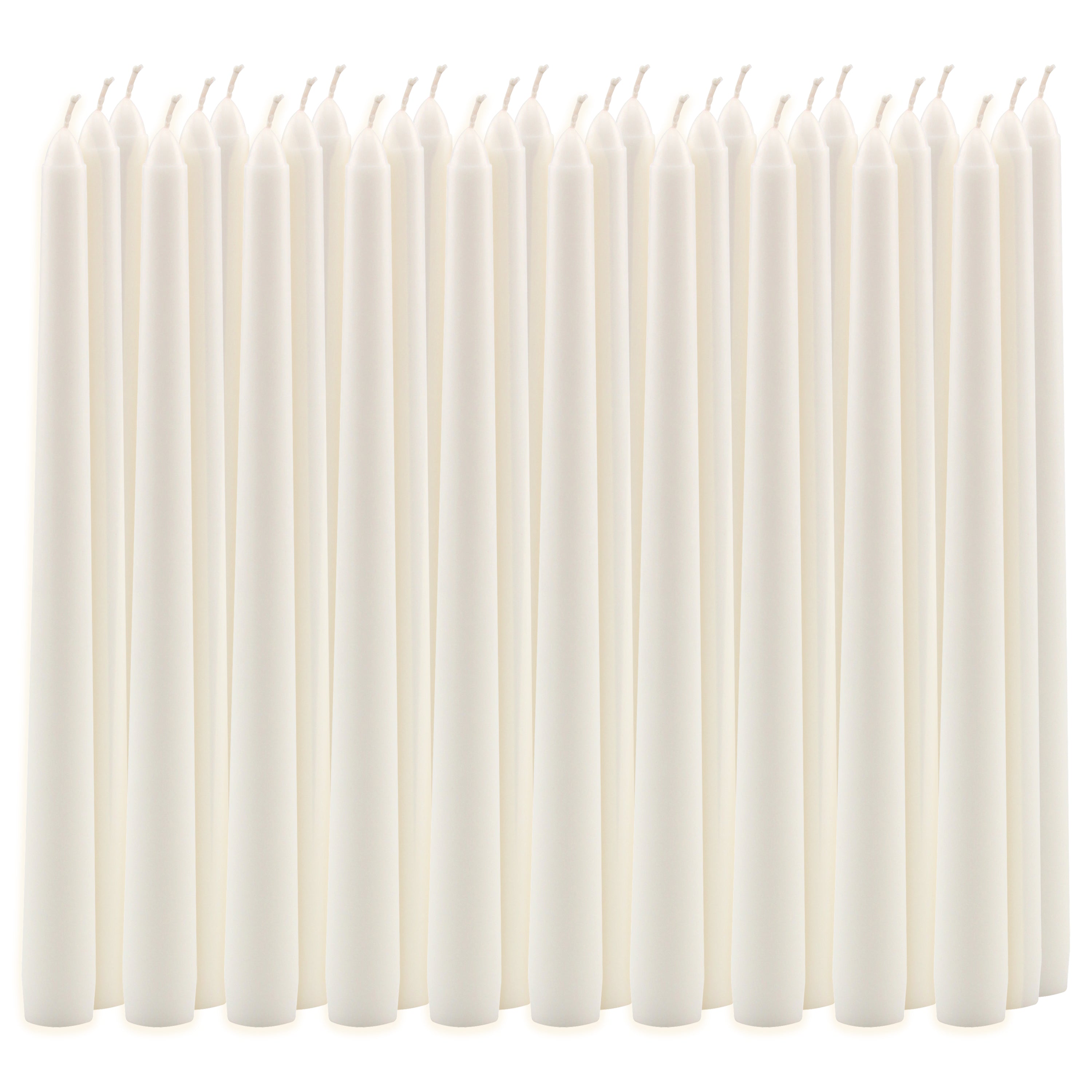 Tall 10" Unscented Dripless 30 Pack Taper Candles