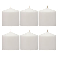 3x3 Unscented White Pillar Candles Bulk | Stonebriar Collection
