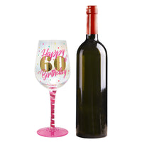 Top Shelf Decorative 60th Birthday Wine Glass