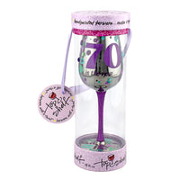 Top Shelf 70th Birthday Wine Glass