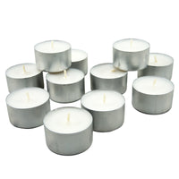 Long Burning Tealight Candles - 8 Hours, White, Unscented (50 Pack)