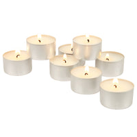 Long Burning Tealight Candles - 8 Hours, White, Unscented (50 Pack)