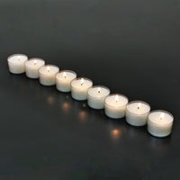 6 to 7 Hour Long Burning Unscented Clear Cup Tea Light Candles, White, Bulk 192 Pack