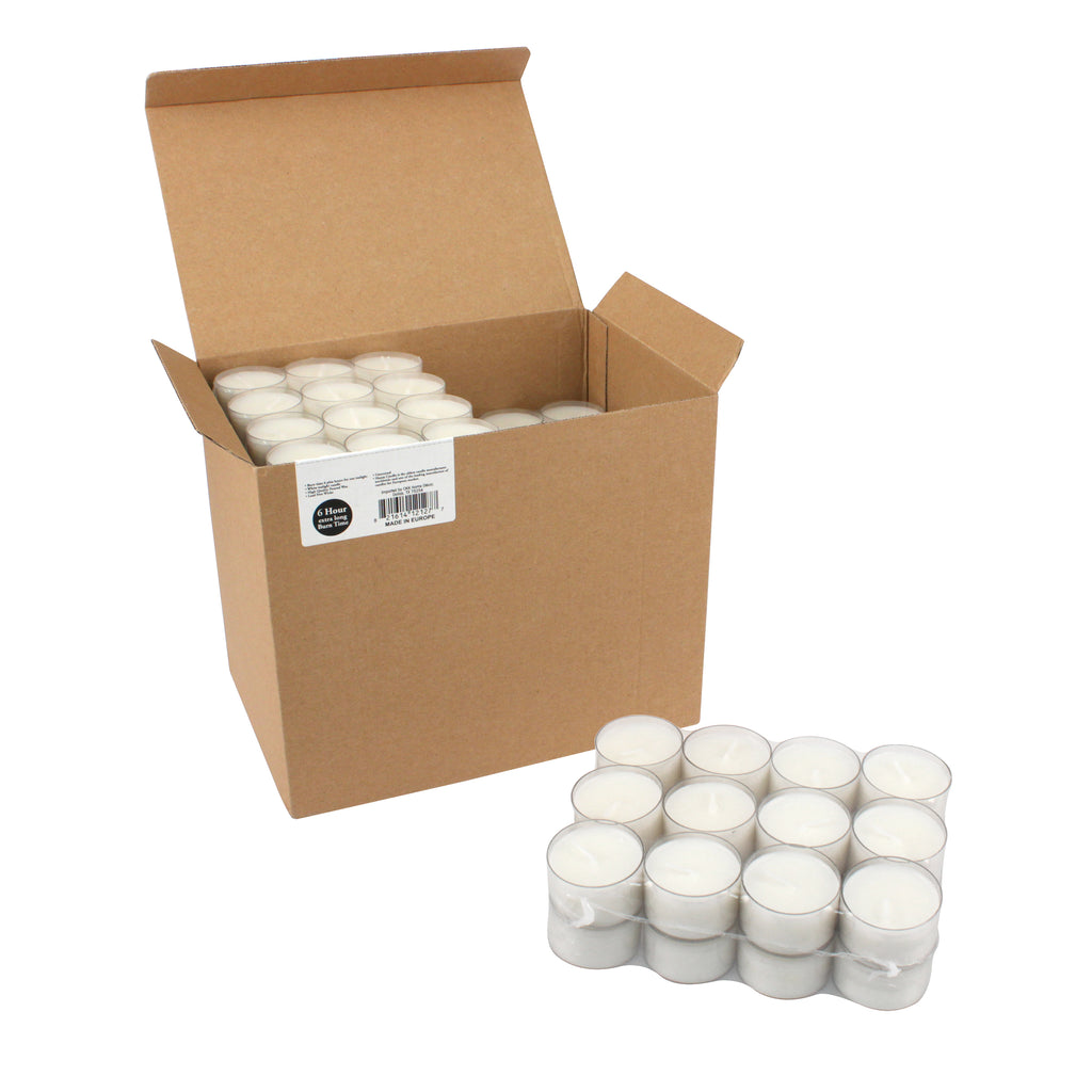Stonebriar Unscented Tea Light Candles, White - 200 pack