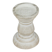 Medium White Beach House Pillar Candle Holder