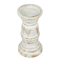 Large White Beach House Pillar Candle Holder