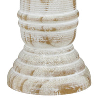 Large White Beach House Pillar Candle Holder