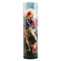 St. Michael Flickering LED Prayer Candle with Timer