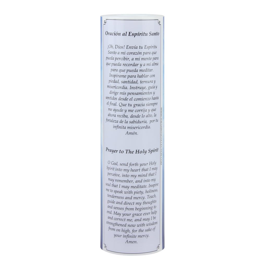 Holy Spirit Flickering Lifelike LED Prayer Candle with Timer