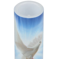 Holy Spirit Flickering Lifelike LED Prayer Candle with Timer