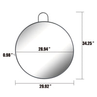 Extra Large Black Metal Hanging Wall Mirror