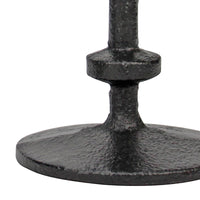 5" Black Cast Iron Metal Taper Candle Holder Set, Small