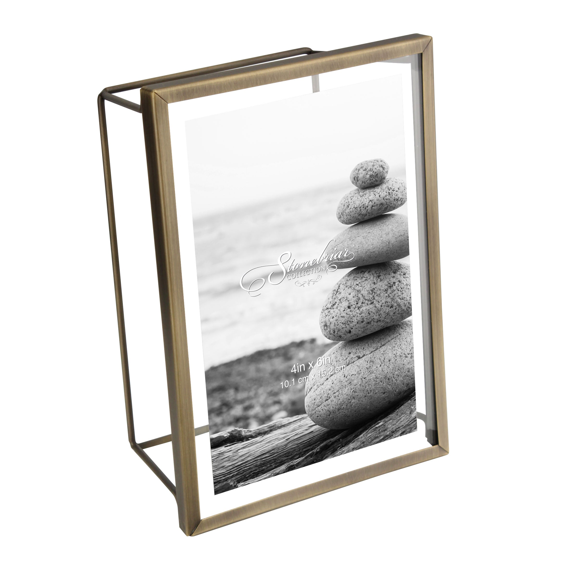 4x6 Wire Frame - Brushed Antique Brass