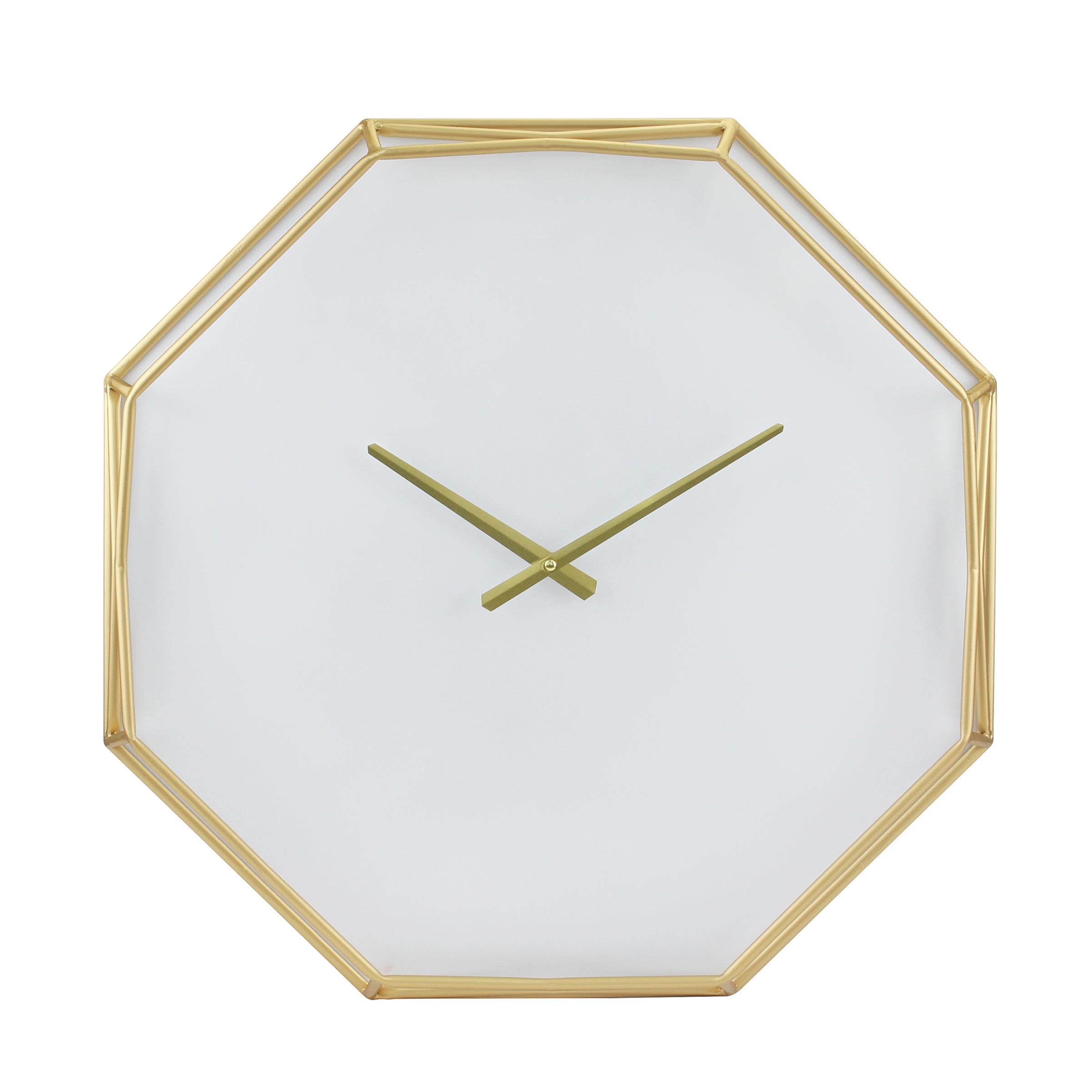 MDF Octagon Open Face White with Gold