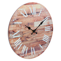 14” Roman Numeral Wooden MDF Wall Clock