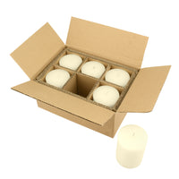 Stonebriar Unscented 3" x 4" 1-Wick Ivory Pillar Candles, 6 Pack
