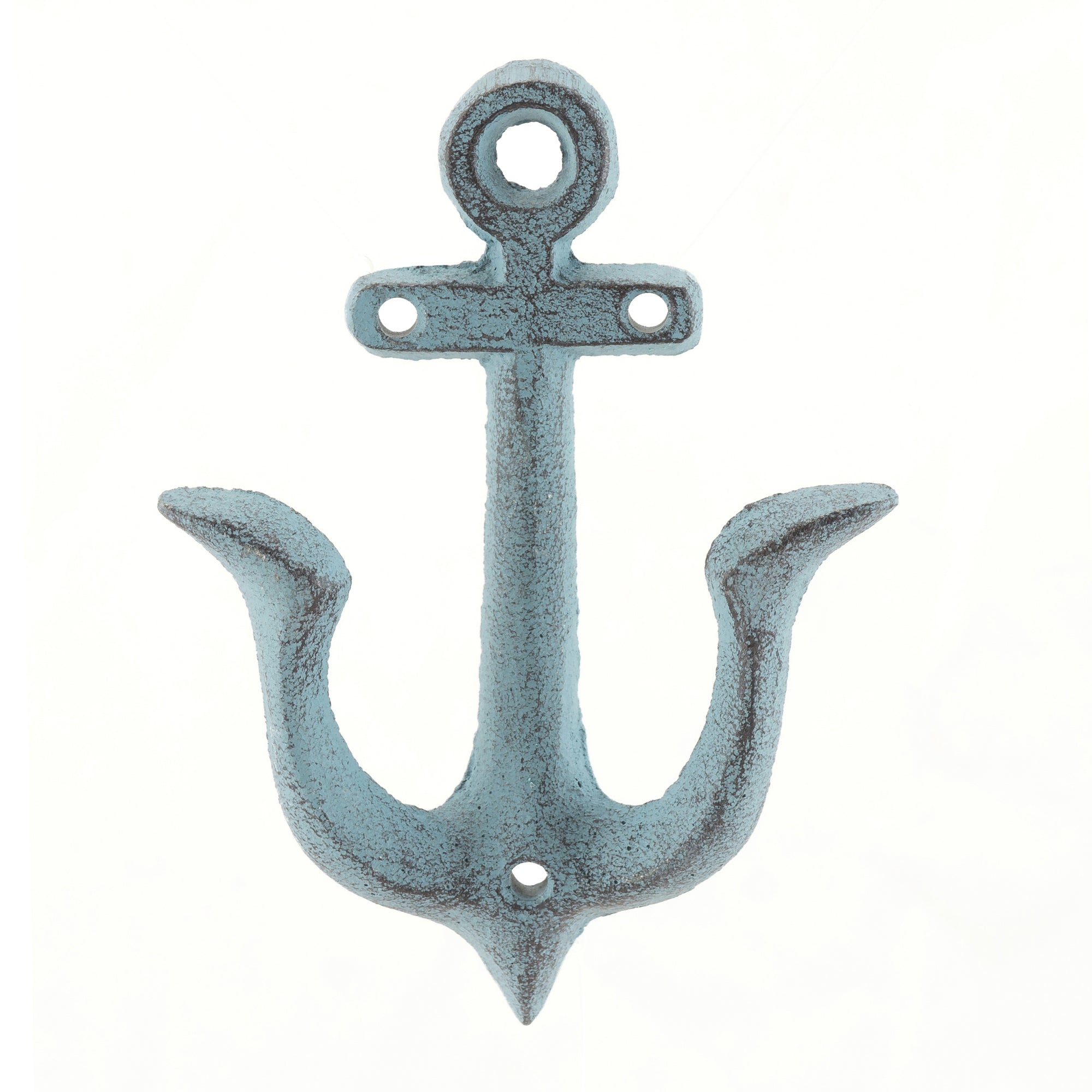 Worn Denim Blue Cast Iron Anchor Wall Hook | Stonebriar Collection