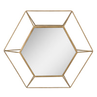 Gold Hexagon Metal Mirror - 24 Inch
