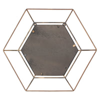 Gold Hexagon Metal Mirror - 24 Inch