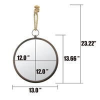 Large Round Metal Mirror for Wall | Stonebriar Collection