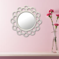 Ivory Ceramic Wall Mirror | Stonebriar Collection
