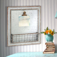 Rustic Galvanized Metal Magnetic Memo Board | Stonebriar Collection