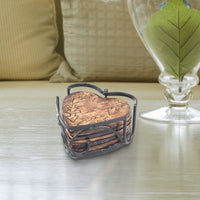 Rustic Heart Wood Coasters | Farmhouse Decor | Stonebriar Collection