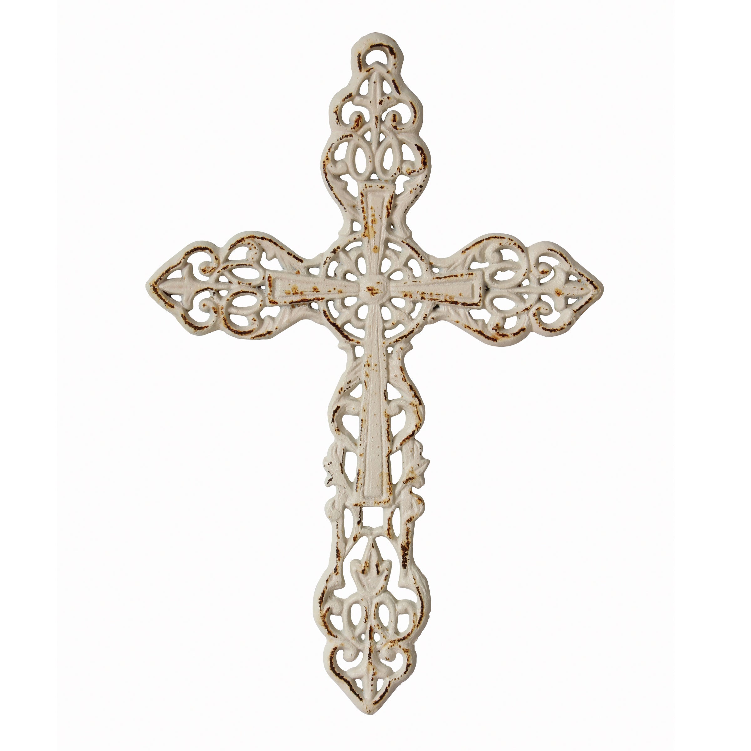 White Cast Iron Celtic Wall Cross | Stonebriar Collection