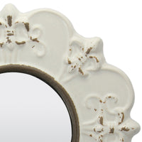 White Ceramic Mirror | Stonebriar Collection