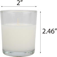 Stonebriar 12 Hour Long Burning Unscented Wax Filled Votive Holders, 12 Pack, White