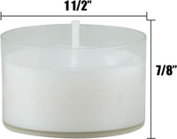 Stonebriar 192 Count White Unscented 6 to 7 Hour Extended Burn Time Clear Cup Tea Light Candles