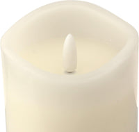 Stonebriar 3 Count Ivory Real Wax 3x6 Flameless LED Pillar Candles with Remote and Timer (WS)