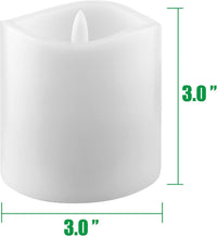 Stonebriar 3 Count White Real Wax 3x3 Flameless LED Pillar Candles with Remote and Timer