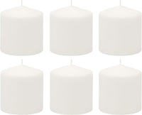 Stonebriar Unscented White Tall Pillar Candles, 18 Hour Burning Candle Pillars, Perfect for Decor, Weddings, Emergencies 3" X 3", 6 count