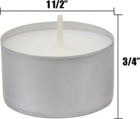 Stonebriar Unscented Long Burning White Tealight Candles, Bulk Pack, 6-7 Hour Burn Time, Smokeless Tealights for Parties, Weddings, Home, 200 Count