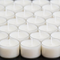 Stonebriar Bulk 192 Pack Unscented Smokeless Long Burning Clear Cup Tea Light Candles with 8 Hour Extended Burn Time