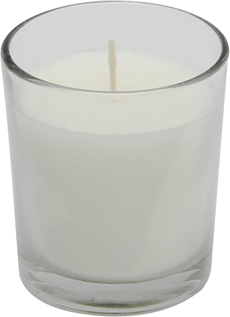 Stonebriar 12 Hour Long Burning Unscented Wax Filled Votive Holders, 12 Pack, White (WS)