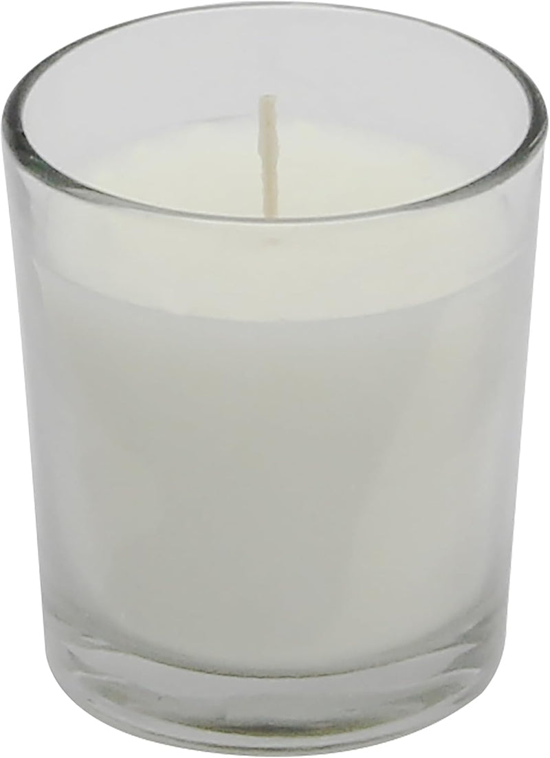 Stonebriar 12 Hour Long Burning Unscented Wax Filled Votive Holders, 12 Pack, White
