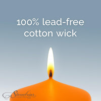 Stonebriar Unscented Pillar Candles – 18 Hour Burn Time, Long-Lasting Wax Candles for Weddings, Holidays, Home Décor & Special Events, Pack of 6, Orange, 3" x 3"