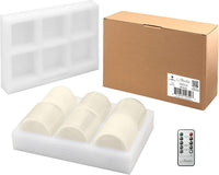 Stonebriar 3 Count Ivory Real Wax 3x3 Flameless LED Pillar Candles with Remote and Timer