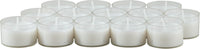 Stonebriar 48 Count White Unscented Smokeless Long Burning Clear Cup Tea Light Candles with 6 to 7 Hour Burn Time