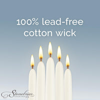 Stonebriar Tall 10" White Unscented 4 Pack Taper Candles (WS)
