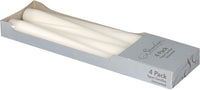 Stonebriar Tall 10" White Unscented 4 Pack Taper Candles