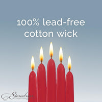 Stonebriar Unscented Taper Candles – 7 Hour Burn Time, Long-Lasting Wax Candles for Weddings, Holidays, Home Décor & Special Events, Pack of 4, Red, 10"