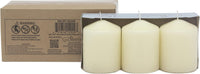 Stonebriar Unscented Pillar Candles – 35 Hour Burn Time, Long-Lasting Wax Candles for Weddings, Holidays, Home Décor & Special Events, Pack of 3, Ivory, 3" x 4" (WS)