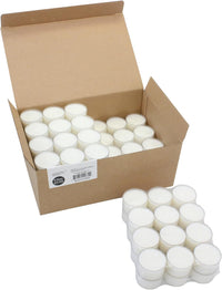 Stonebriar Bulk 24 Pack Unscented Smokeless Long Burning Clear Cup Tea Light Candles with 8 Hour Extended Burn Time (WS)