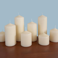 Stonebriar Unscented Pillar Candles – 18 Hour Burn Time, Long-Lasting Wax Candles for Weddings, Holidays, Home Décor & Special Events, Pack of 3, Ivory, 3" x 3" (WS)