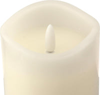 Stonebriar 3 Count Ivory Real Wax 3x4 Flameless LED Pillar Candles with Remote and Timer