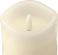 Stonebriar 3 Count Ivory Real Wax 3x6 Flameless LED Pillar Candles with Remote and Timer